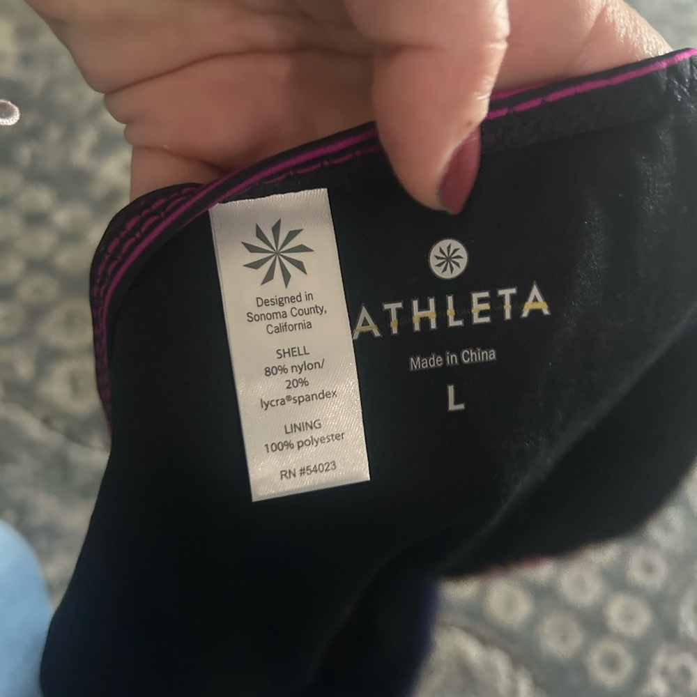Athleta striped two piece. NWOT, never worn - Picture 4 of 11